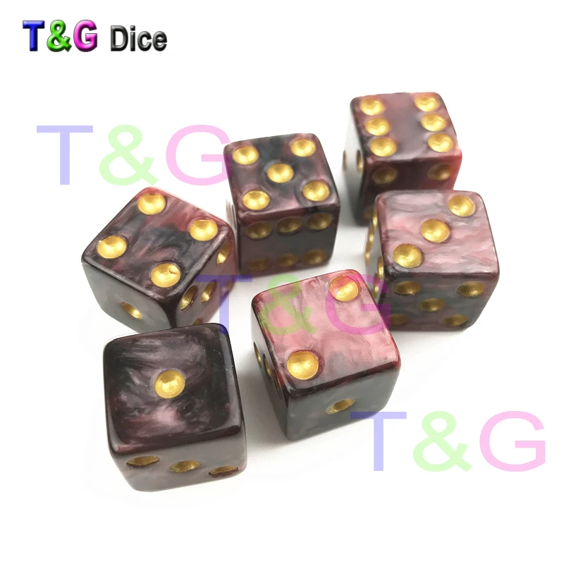Новый эффект туманности игральные кости Dnd набор 6 шт./компл. 16 мм шесть сторонних