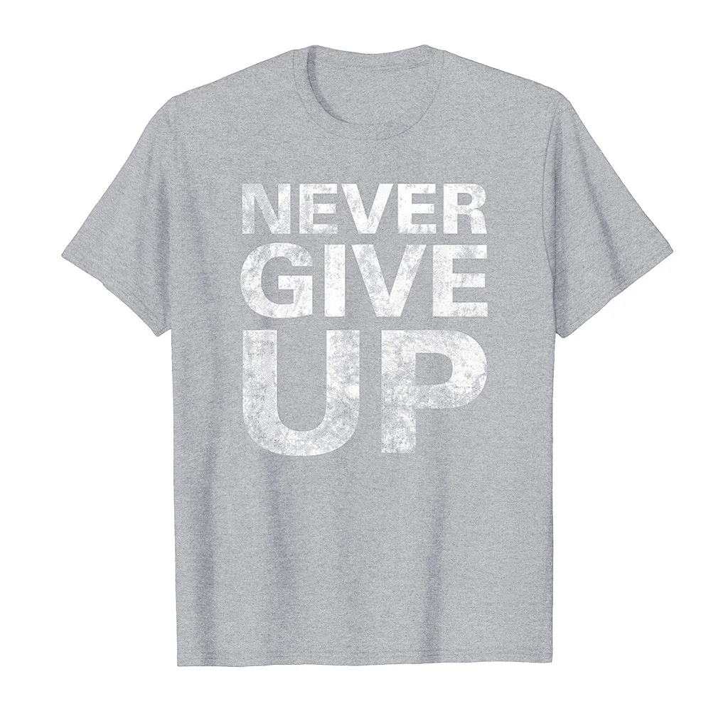 Футболка мужская повседневная с надписью Never Give Up|Мужские футболки| |