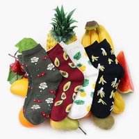 novelty funny sports socks men women friut pineapple avocado cotton socks