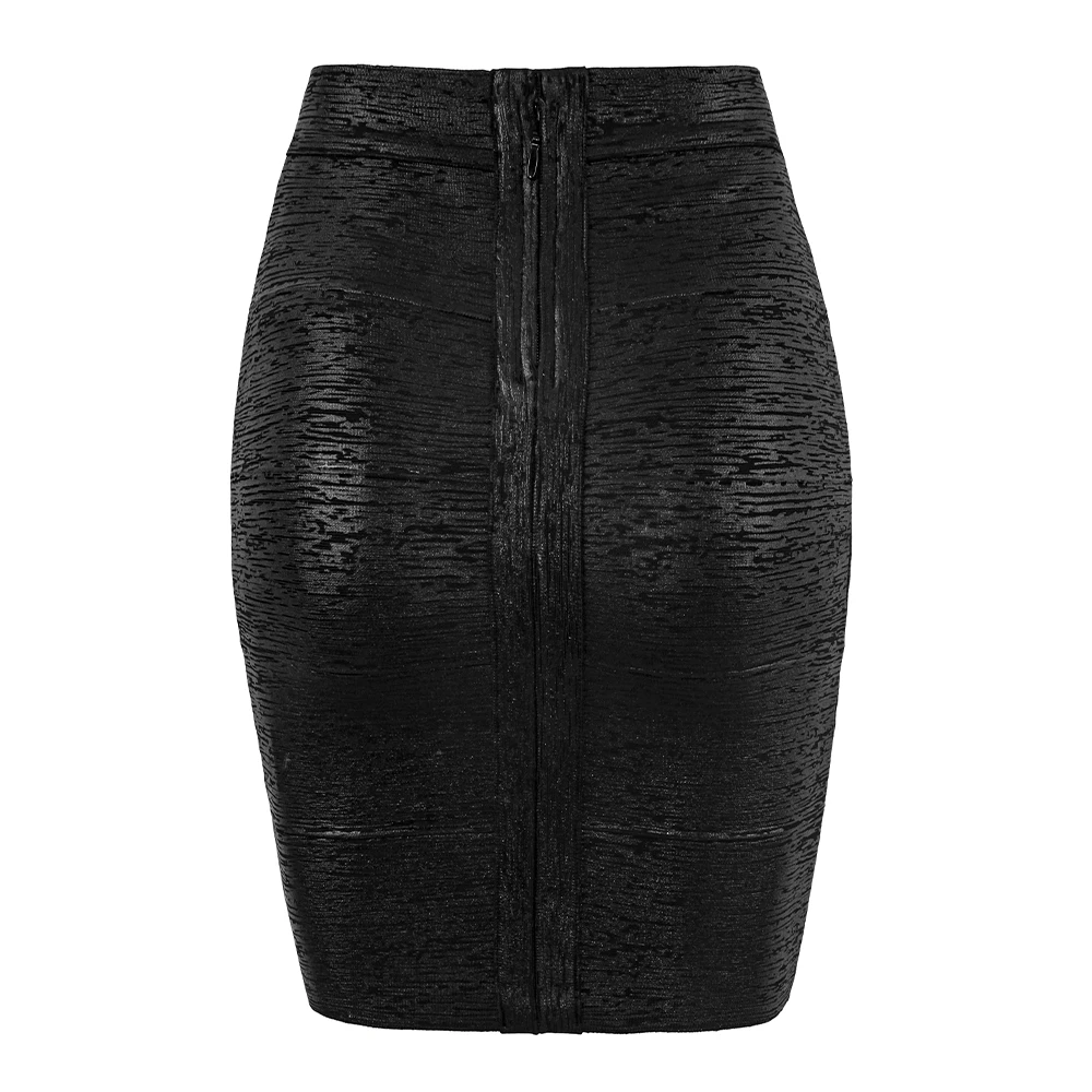 Сексуальный Bodycon золото и черный Для женщин пикантные мини-юбка нарядные юбки Vestidos Лето молния повязная юбка бедра юбка на молнии