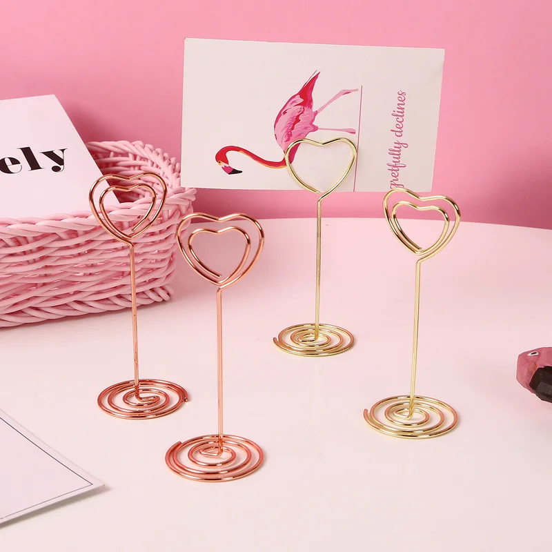 Настольные заметки папка милые зажимы в форме сердца настольные для фотографий