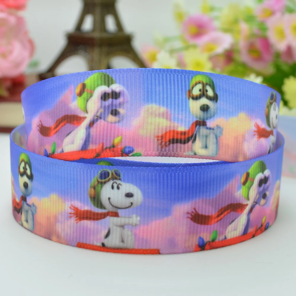 DUWES 7/8 &quot22 мм 2 5 10 20 50 ярдов собака мультфильм печатных grosgrain ленты волос лук DIY