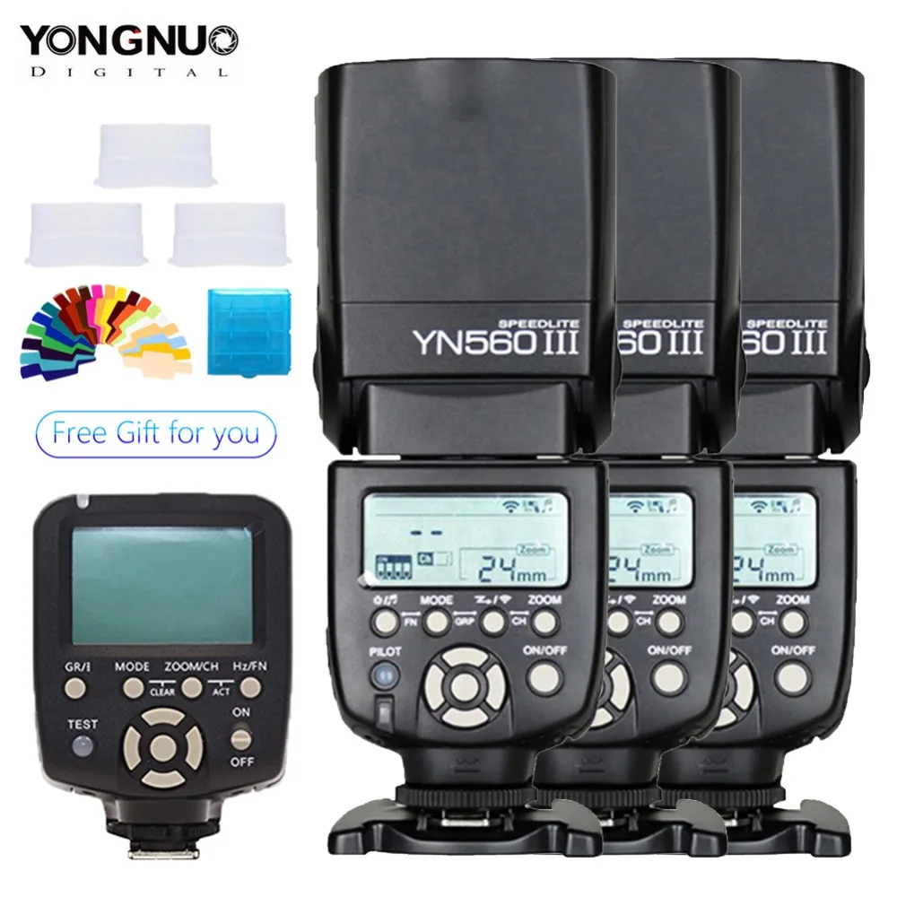 YONGNUO YN560III YN560 III YN 560III X3 + YN560TX 560TX для камеры CANON NIKON беспроводной контроллер вспышки