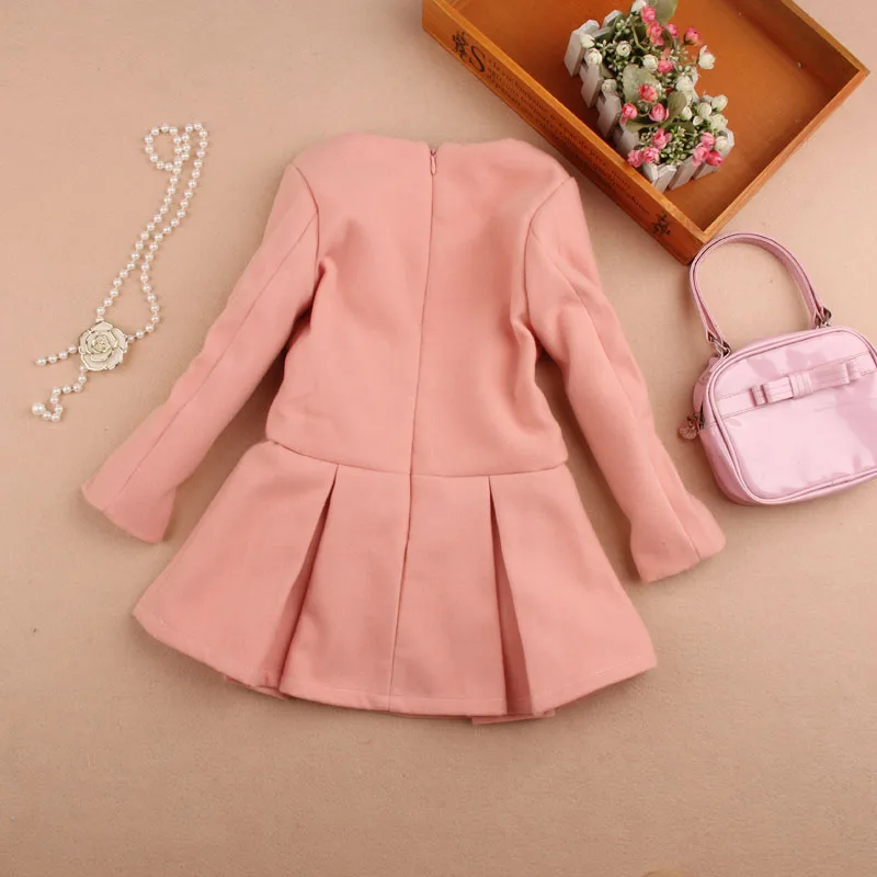 Коллекция 2019 года осенне-зимнее платье для девочек Одежда детей Детские платья