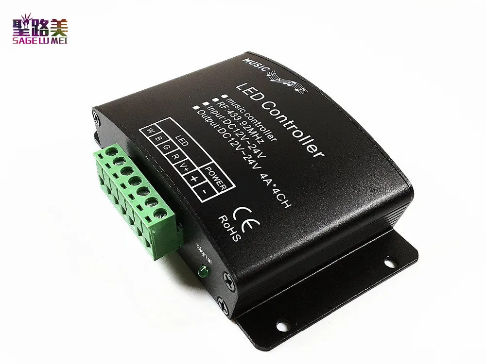 DC12V-24V 24 клавиши RGB / RGBW музыкальный светодиодный контроллер RF удаленный звуковой