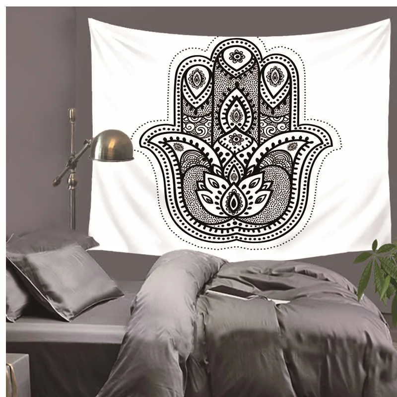 Печатный гобелен с лотосом Bohemia Boho МАНДАЛА ГОБЕЛЕН настенный для украшения стены