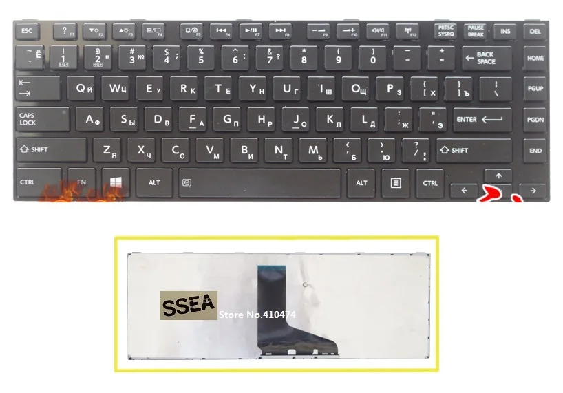Русская клавиатура SSEA для TOSHIBA L800 L800D C800 L805 L840 L845 P840 P845 C840 C845 L830 L835 M800 M805 M840|for toshiba|ru