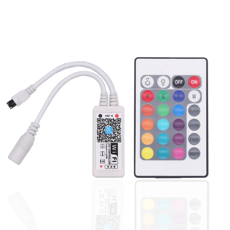 Tira светодиодный 5050 RGB resistente al agua 5 m 10 15 20 DC 12 V 60/m con 24Key controlor Wifi soporte musi|Светодиодные