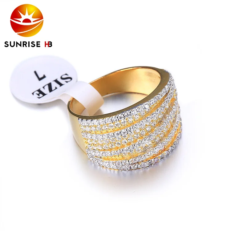 Восход HB 925 Серебряное кольцо желтый цвет золотистый покрытие юбилей лучший