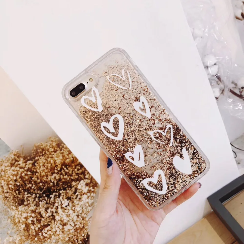 Zxtrby для iPhone X XS Max Роскошные сердце любовь Жесткий ПК телефон чехол 6 6s 7 8 плюс Bling