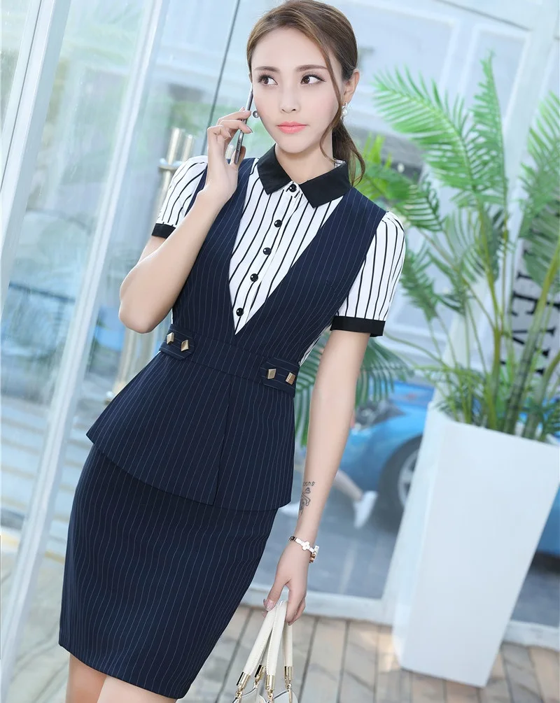 Новые Элегантные OL стили Формальные Пиджаки Костюмы с жилетом и Женская юбка для