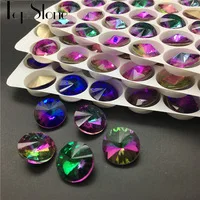 mix colors TopStone 8 10 12 14 16 18 мм Rivoli Кристалл Необычные Камень Стекло Круглые бусины качество гелиотроп Бермуды синий Сфинкс ювелирных изделий - Цвет: mix colors