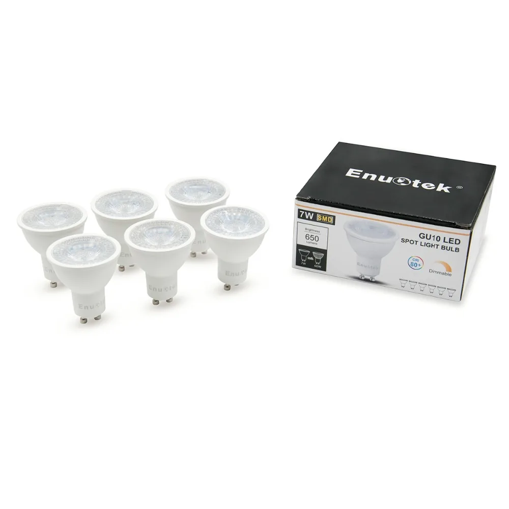 Dimmable GU10 Светодиодный точечный светильник 7 Вт 650Lm холодный белый 5000K светодиодный светильник для трека и вниз светильник s AC185~ 265V Замена галогенной лампы