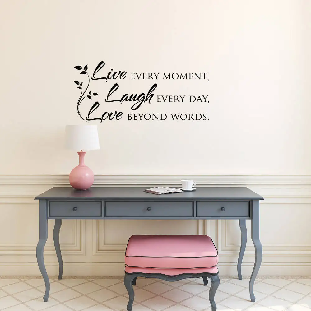 

Wall Decal Quote Live Laugh Love Family Wall Stickers Quotes Inspirational Vinyl Lettering Decals Living Room Decoration D715