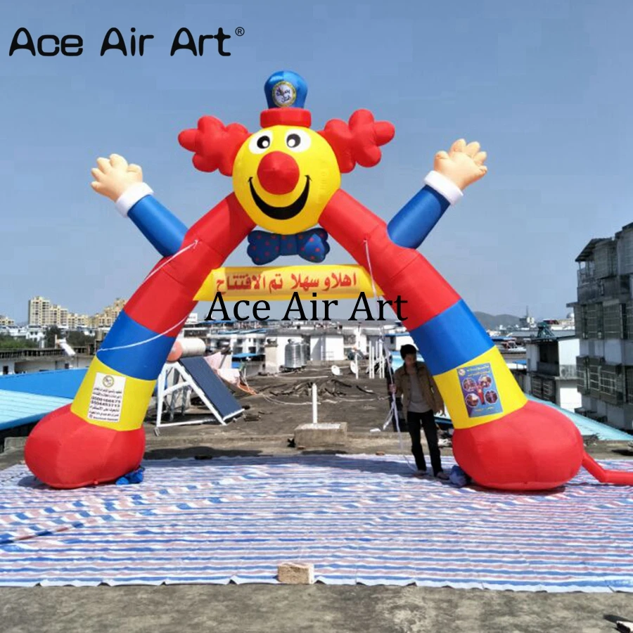 

Creative and Colorful Inflatable Clown Arch Air Clown Welcome Arcway Entrance Circus Display Gate for East Asian by Ace Air Art