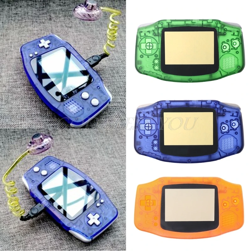 Полный прозрачный комплект чехол Чехол Рамка запасных частей для Nintendo GameBoy Advance GBA