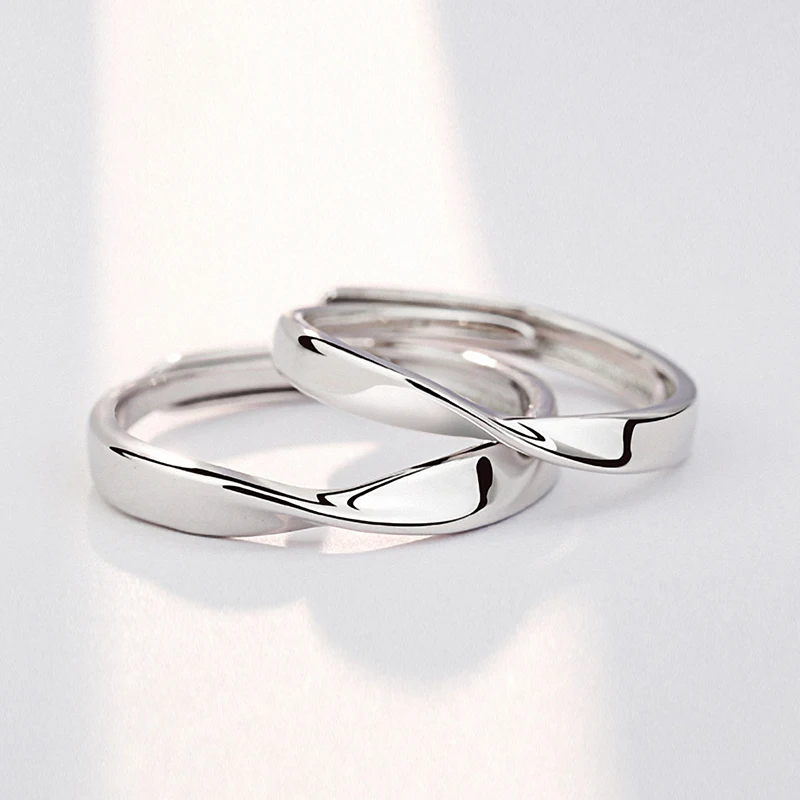 SpringLight Simple Ring Real 925 Sterling Silver Designer Fine Jewelry Endless of Love Couple Rings for Women Accessories | Украшения и