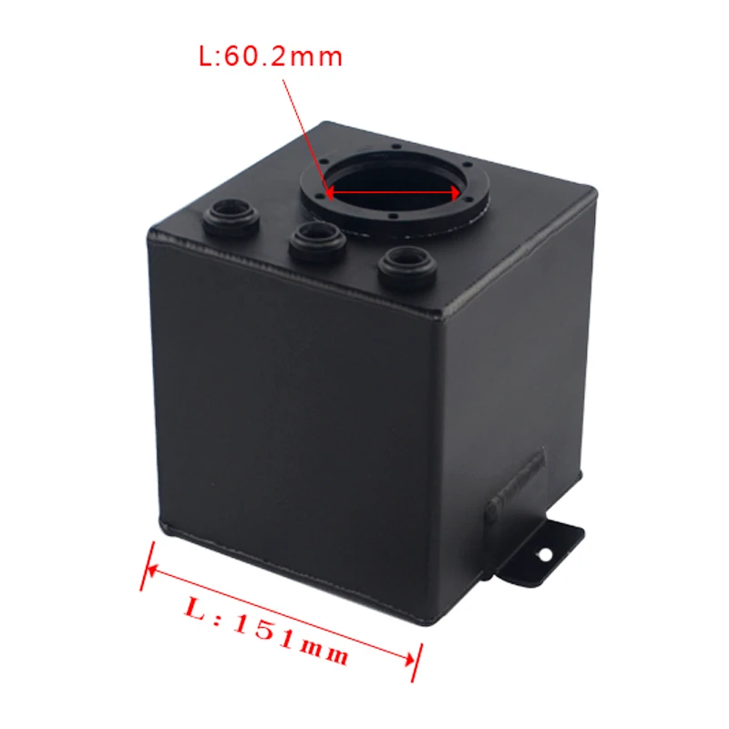 WLR RACING 2L серебристый и черный алюминиевый бак для перенапряжения топлива/AN6