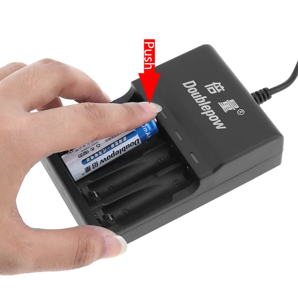 Doublepow быстрое умное NiMH NiCD USB зарядное устройство с 4 слотами Светодиодный