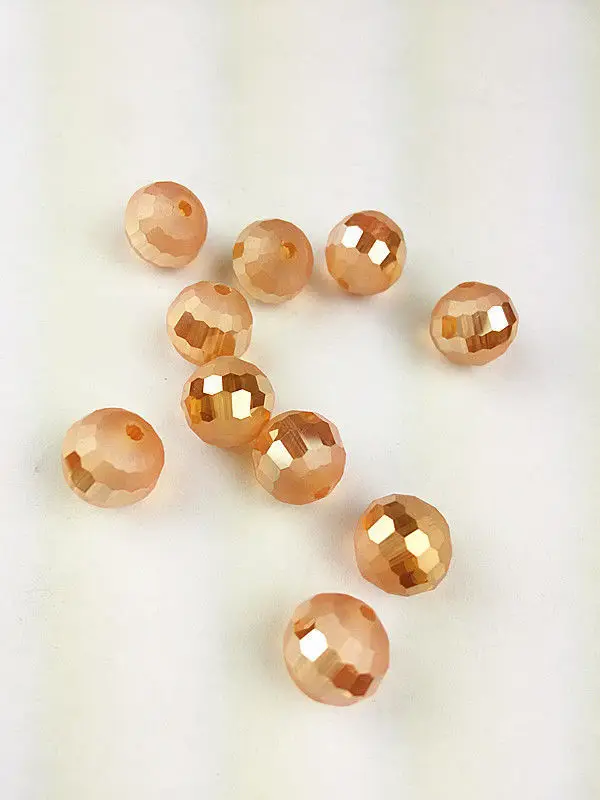 Preferred 10pcs 10mm round glass crystal charms Spacer beads Jewelry DIY orange2AA21-10 | Украшения и аксессуары