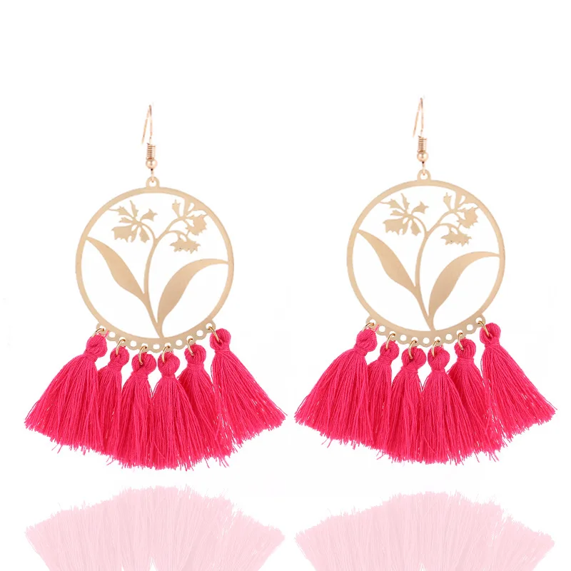 2018 Fashion Bohemian Long Tassel Earrings For Women Jewelry Gold Color Pendientes Fringe Dangle Female Wedding Gift | Украшения и