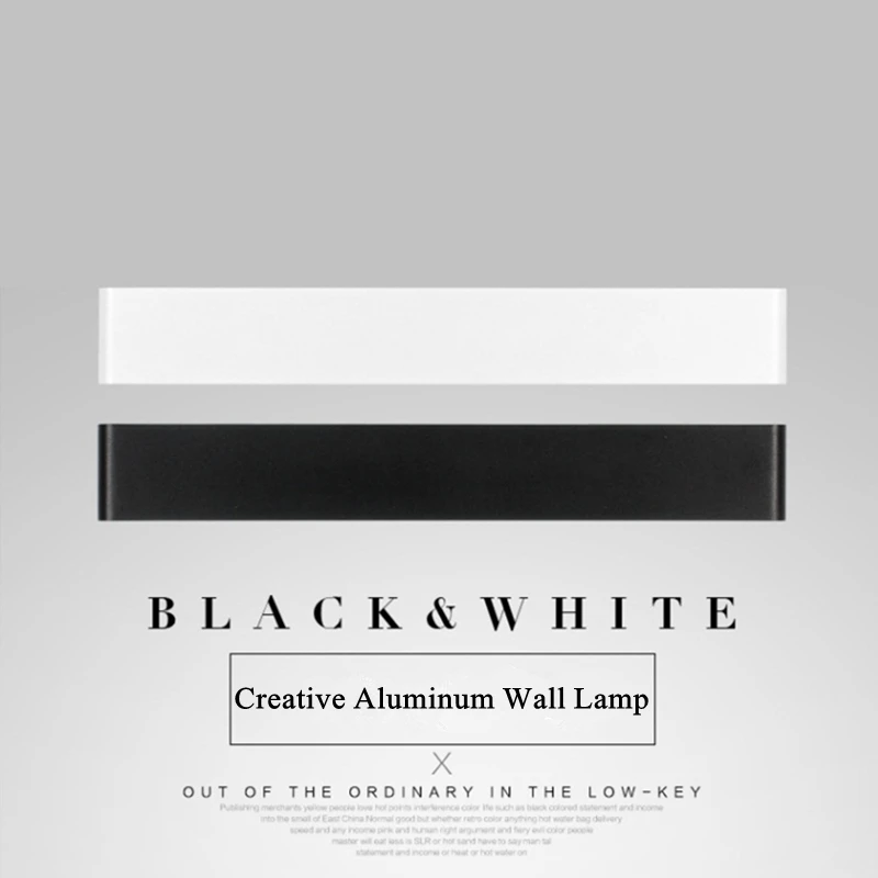 High Quality Modern Wall Lamp Black/White Aluminum Body LED Light Home Lighting Stairs Applique Murale Luminaire Wandlamp | Лампы и