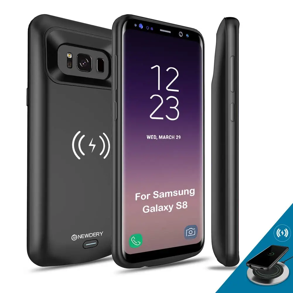 Newdery портативный беспроводной аккумулятор для Samsung galaxy S8 5000 мАч зарядный чехол s8