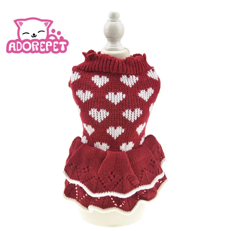 Свитера для маленьких собак рубашка зимнее теплое платье принцессы юбка пачка