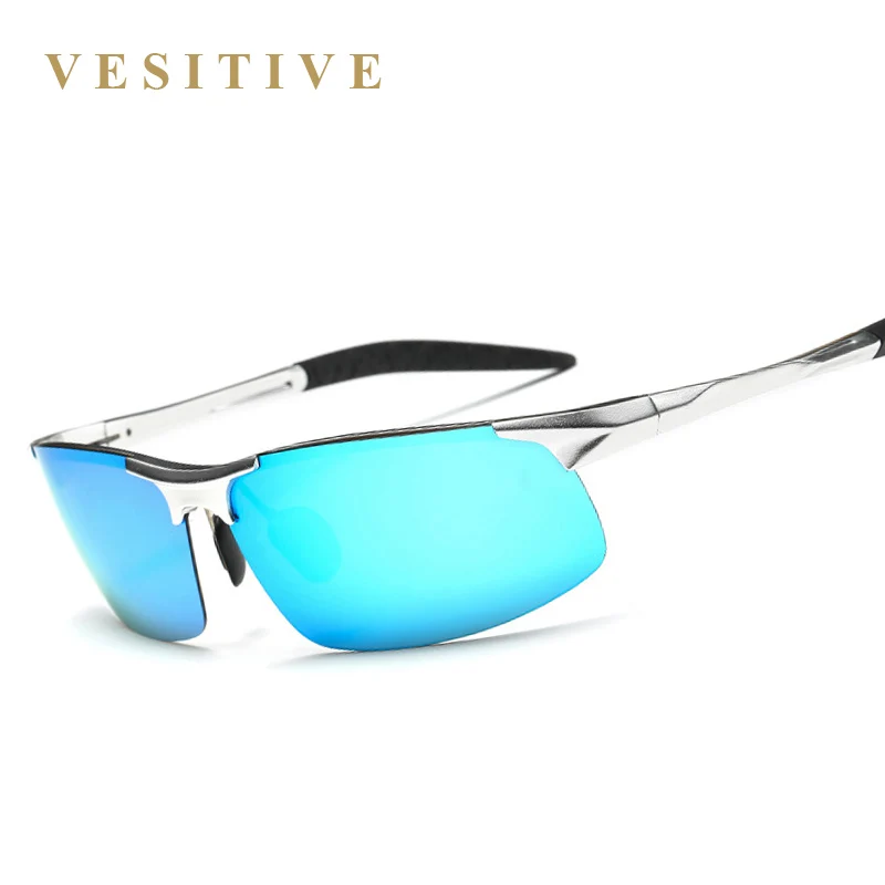 Мужские поляризованные солнцезащитные очки с аксессуарами из алюминиево