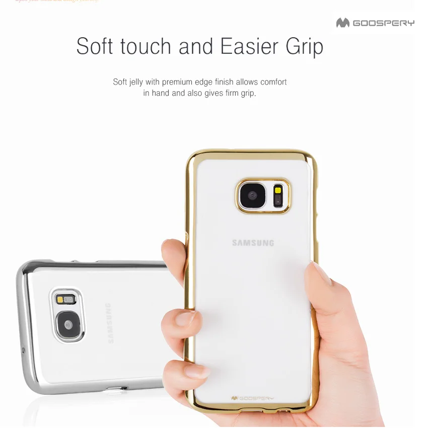 2017 оригинал goospery мягкий противоударный тпу телефон дела для samsung galaxy s7 прозрачный