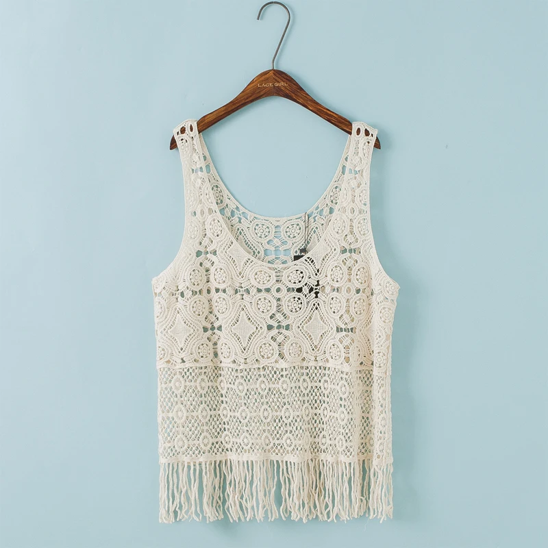 Женские кружевные топы seoaf Туника без рукавов с кисточками|tassel tank|tassel tank topfashion tops |