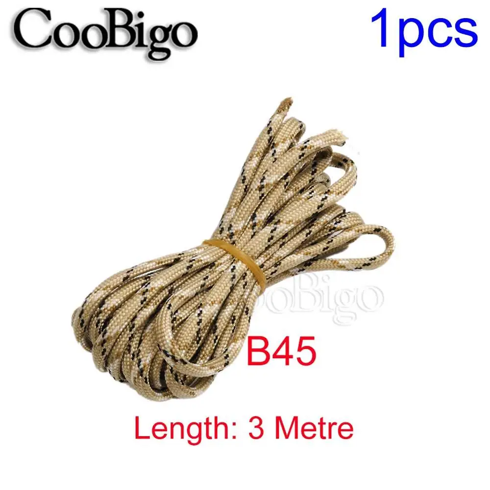 1pcs Rope 3M B45 12 шт. прищепки из нержавеющей стали, зажимы для одежды, булавки, подвесные крючки, походная бельевая линия, 4 мм, Паракорд, веревка, шнур - Цвет: 1pcs Rope 3M B45