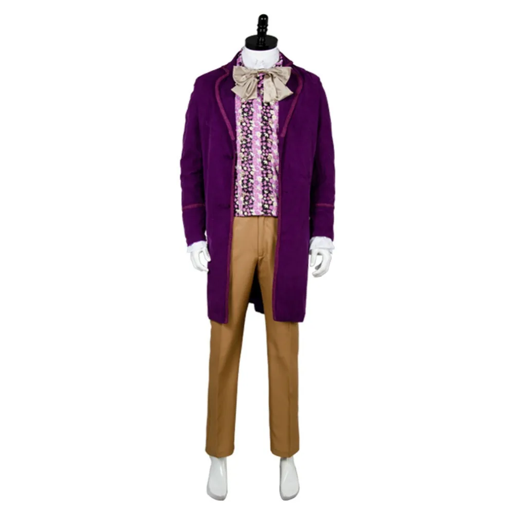 Willy Wonka и шоколадная фабрика 1971 косплей костюм пальто + жилет галстук бабочка| |