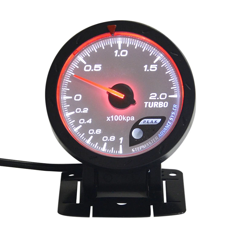 Дракон манометр 60 мм авто Trubin Boost gauge красный и белый освещение-1~ 2 кПа/турбо Boost давление чтения автомобиля метр с датчиком