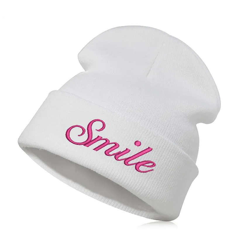 Smile Beanie вышивка Repper Love lil. peep Мужская и женская вязаная кепка шапка Skullies теплая