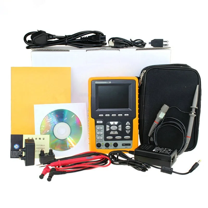 Горячая Распродажа Профессиональный портативный осциллограф VC210 цифровой 20 МГц