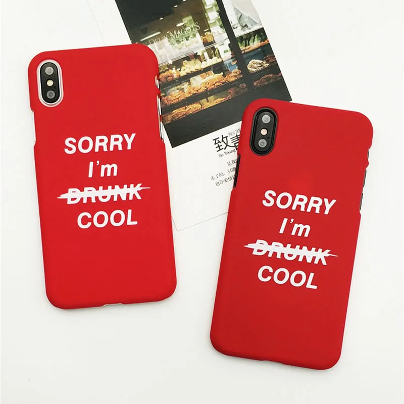 Матовый пластиковый чехол JONSNOW для iPhone 7 SORRY I'M COOL X 6 6S 8 Plus телефона Fundas |