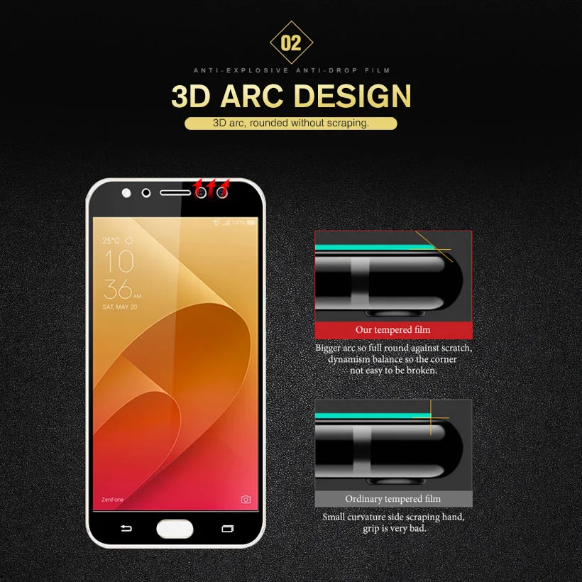 3D Защитное стекло для Asus Zenfone 4 Max ZC554KL Plus Selfie Pro X00ID ZD552KL ZE554KL ASUS_Z01KD Z01KS Z01KDA закаленное стекло