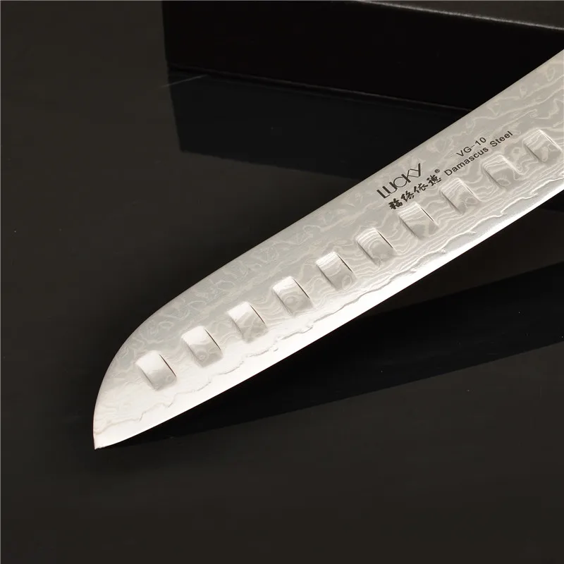 Кухонный нож Santoku шеф повара японский дамасский VG10 стальная бритва острое лезвие