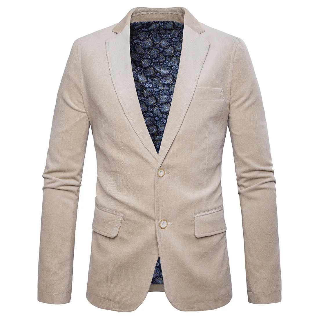 

Весенне-осенние мужские хлопковые вельветовые блейзеры, мужской стильный приталенный вечерний Блейзер, куртка плюс размера, вельветовые в...