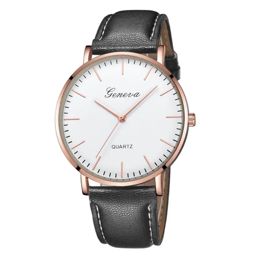 

Geneva Luxury Fashion Women's Watches Waterproof Sports Watches Female Analog Quartz Watchs Alloy Leather Dial Business Watch #F