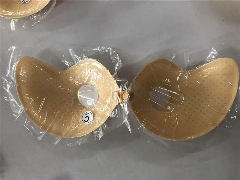 100 pcs/lot Women 3CM Thick Section Adhedive Push Up Bra Strapless Silicone Invisible Bra For Dress Sexy Chest Paste D Cup