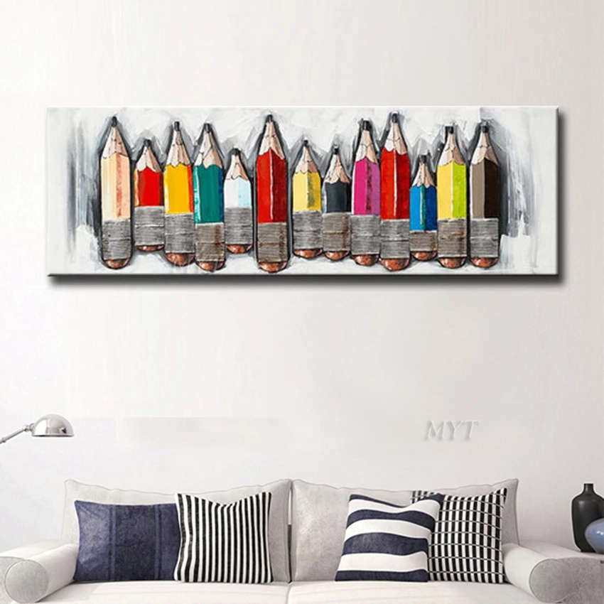 Много карандашей художественная картина 100% ручная работа абстрактная маслом на