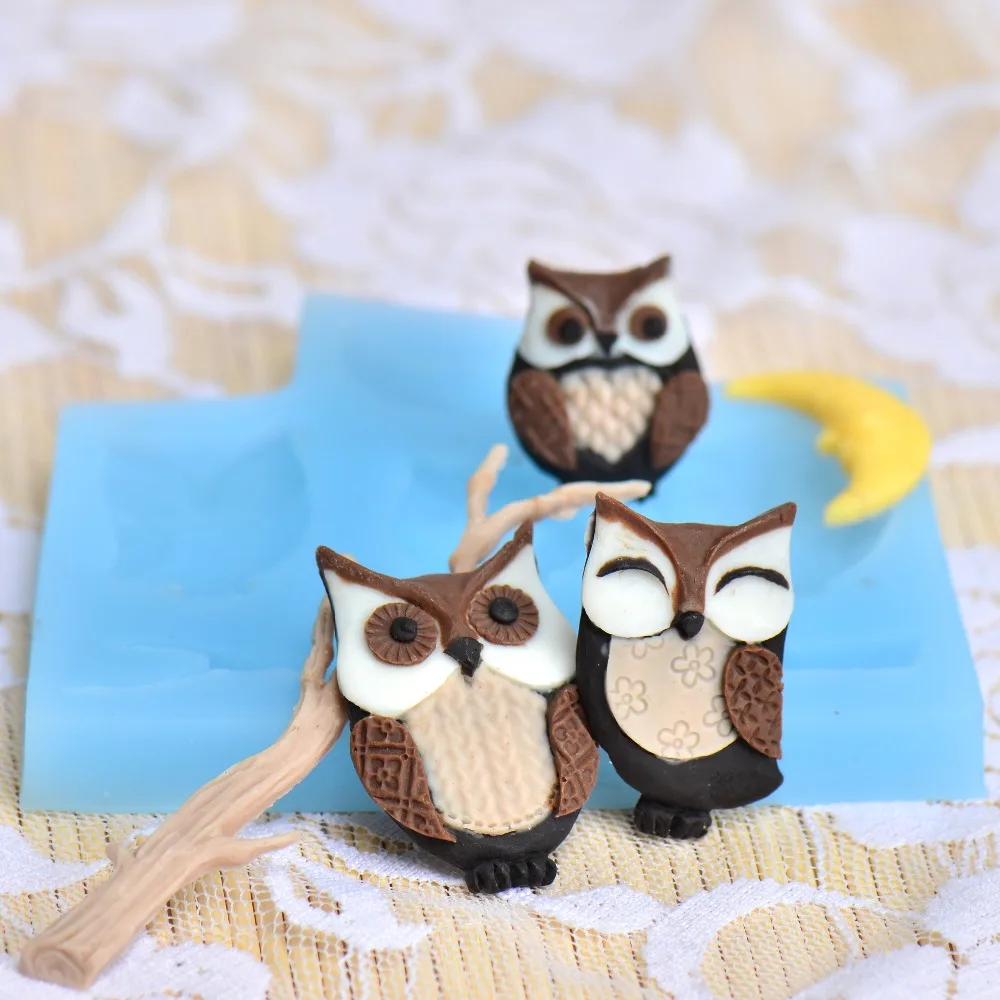 Сова Форма силиконовые формы Fondant (сахарная) для пирожных Сделай Сам декоративное