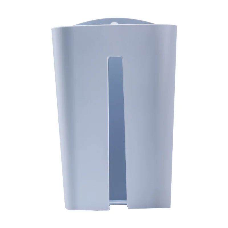 Household Wall-mounted Paper Towel Extraction Box Plastic Garbage Bag Storage Box - Цвет: Blue