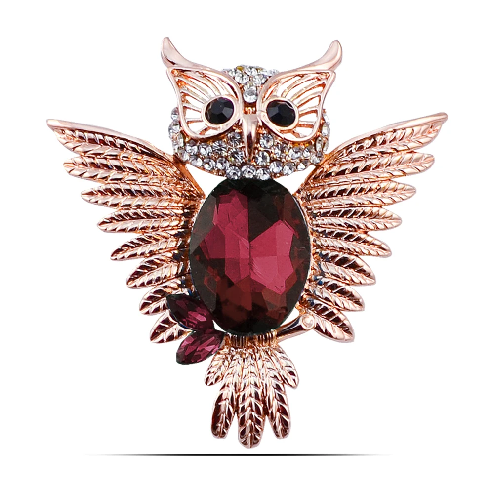 Zhen томоми милый сладкий темперамент животных Сова Кристалл шарф пряжки воротник