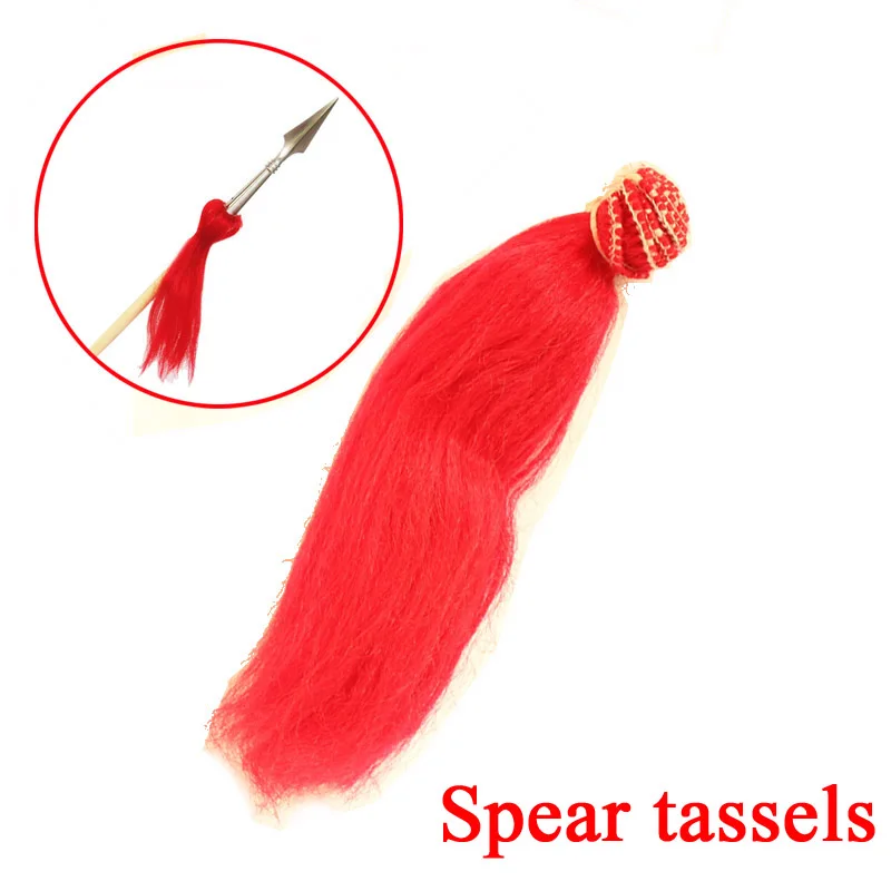 

10pcs Red Nylon fiber spear tassel kung fu black yellow white tassel for spear