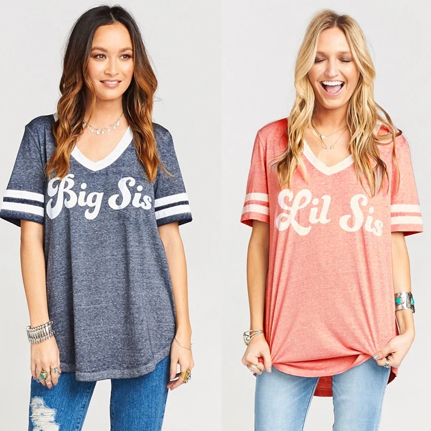 2018 Летняя мода Базовая футболка Для женщин v-образным вырезом короткий рукав