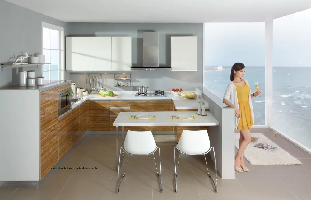 

Acrylic high gloss Kitchen cabinet(LH-HA007)