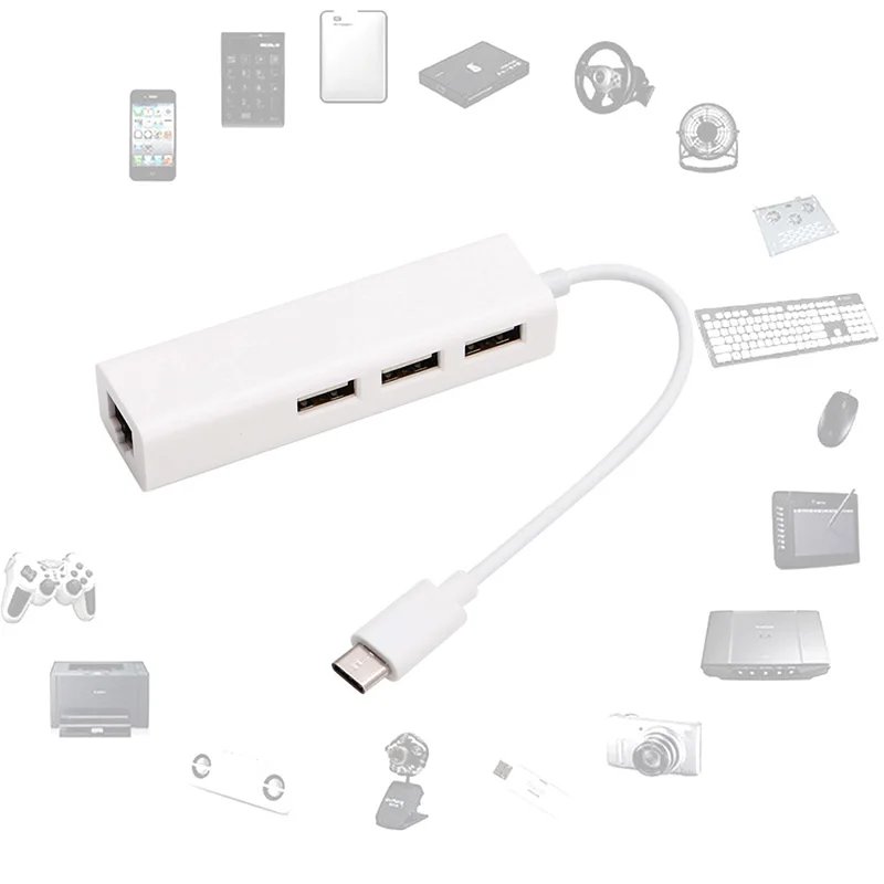 BGEKTOTH Портативный USB 3 1 Type C NetworUSB концентратор сплиттер адаптер кабель для PC Laptopk